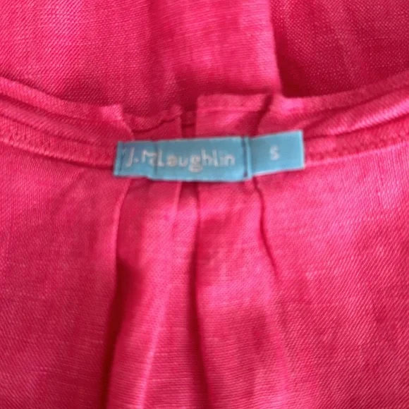 J McLaughlin linen dress - dark pink - Picture 4 of 5